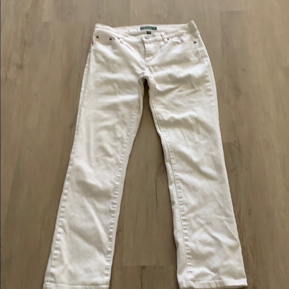 Ralph Lauren white classic straight jeans